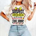 Suspect Claims Softball Coquette Bad Sportsmanship Retro Game Day T-Shirts, Hoodie, Sweatshirt - T-Shirt, Sweatshirt, Hoodie