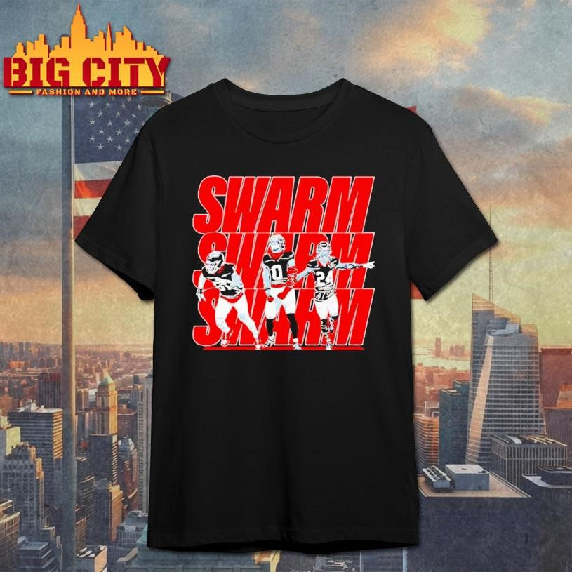 Swarm Houston Texans Will Anderson Jr. Azeez Al-Shaair and Derek Stingley Jr Shirt Unisex T-shirt, Sweatshirt, Hoodie, Long Sleeve Tee - T-Shirt, Sweatshirt, Hoodie