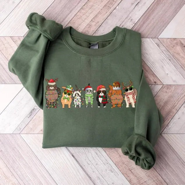 Cute Cat 100% Cotton Menswear Top T-Shirts, Hoodie, Sweatshirt - T-Shirt, Sweatshirt, Hoodie
