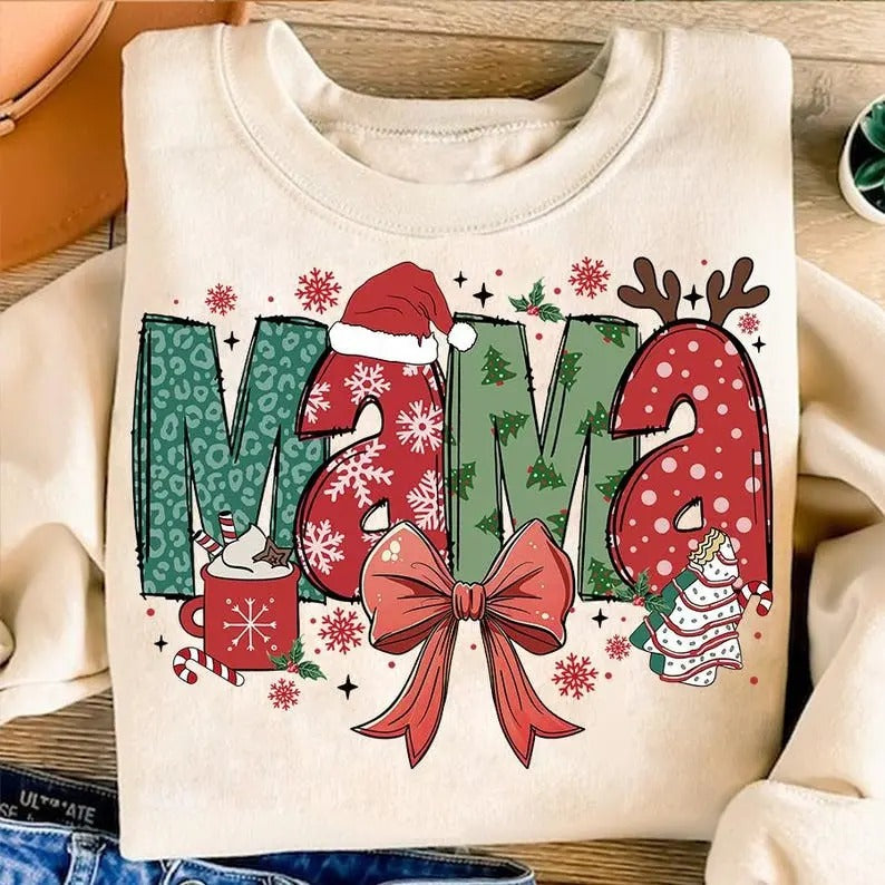 Mama Bow Tree Cotton Womenswear Top T-Shirts, Hoodie, Sweatshirt - T-Shirt, Sweatshirt, Hoodie