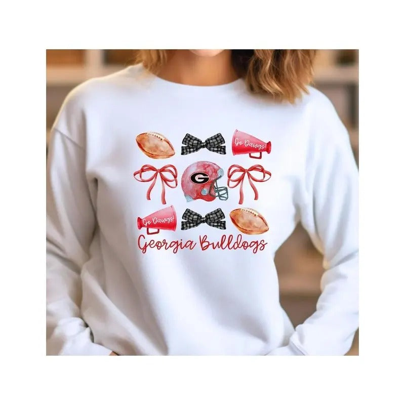 Georgia Bulldogs Football Coquette Game Day Fan T-Shirts, Hoodie, Sweatshirt - T-Shirt, Sweatshirt, Hoodie