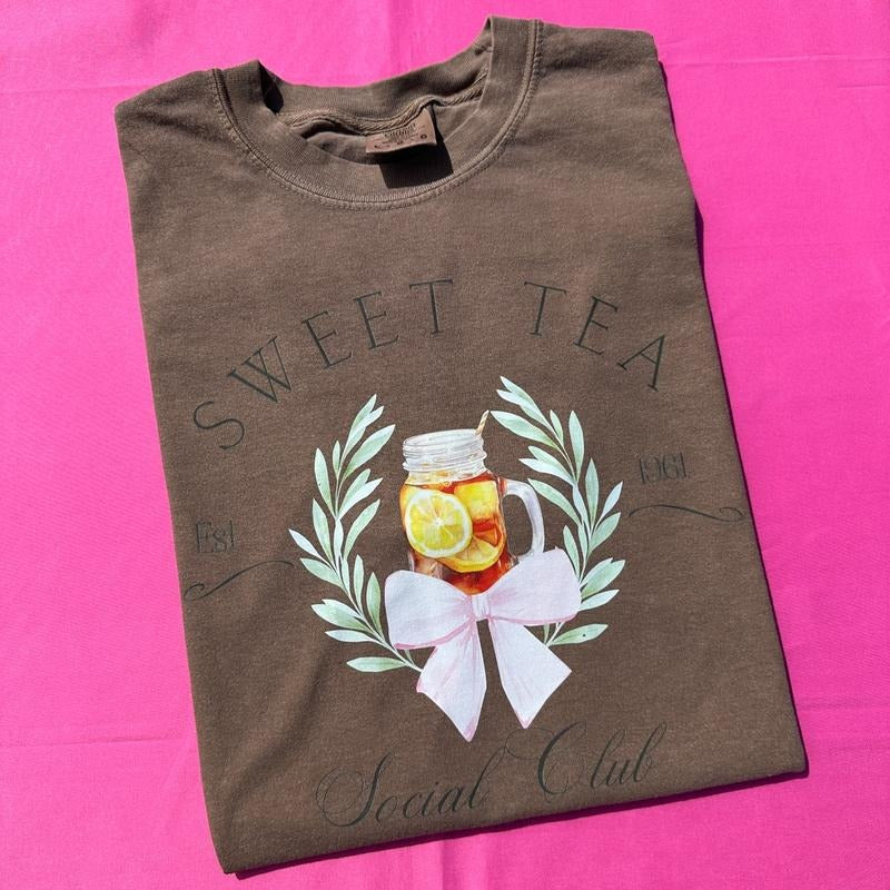 Sweet Tea Social Club Comfort Colors T-Shirts, Hoodie, Sweatshirt - T-Shirt, Sweatshirt, Hoodie