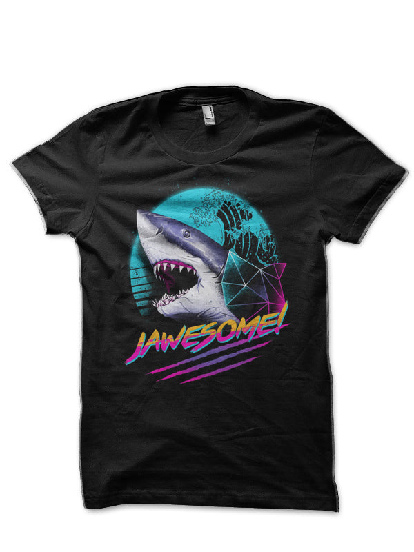 Synthwave Shark Jawesome Black T-Shirts, Hoodie, Sweatshirt - T-Shirt, Sweatshirt, Hoodie