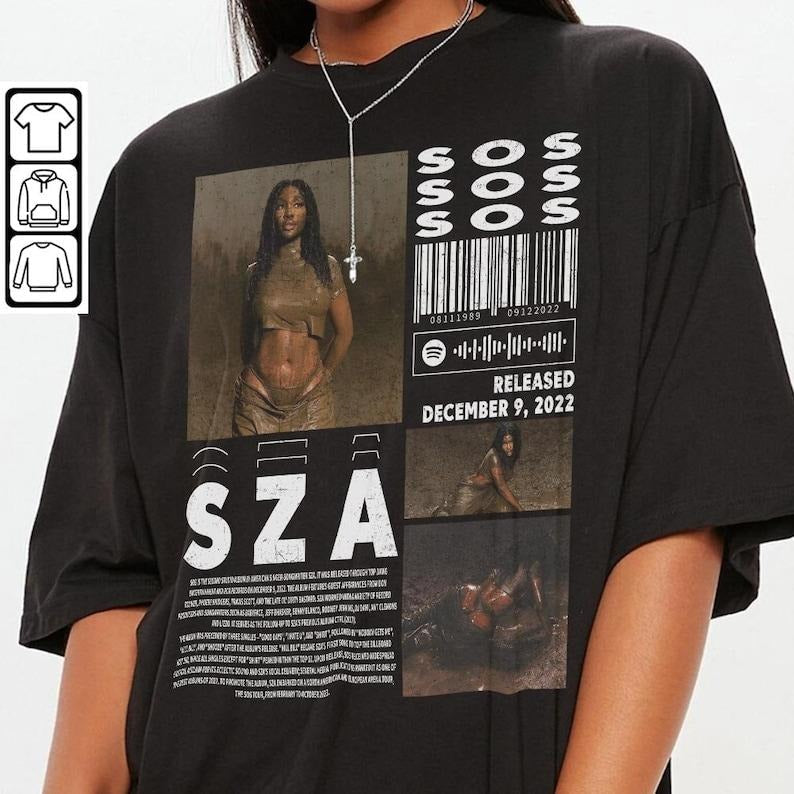 Sza Music Shirt Sza Sos Album 90s Sza Tour Rapper GiftInspired T-Shirts, Hoodie, Sweatshirt - T-Shirt, Sweatshirt, Hoodie