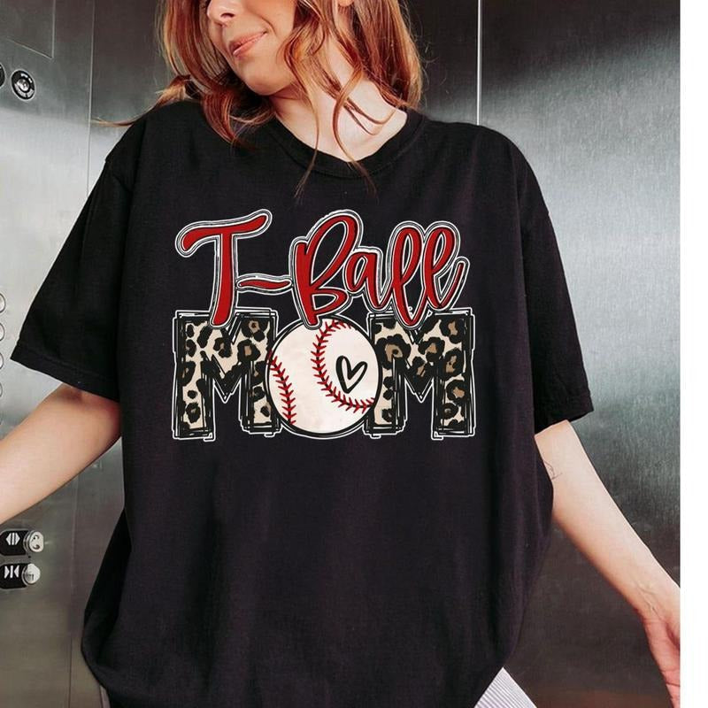 T Ball Mom Shirt Teeball Mom Ball Leopard T-Shirts, Hoodie, Sweatshirt - T-Shirt, Sweatshirt, Hoodie