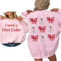 I Need Diet Coke Coquette Bow Pink Him Her 100% Cotton T-Shirts, Hoodie, Sweatshirt - T-Shirt, Sweatshirt, Hoodie