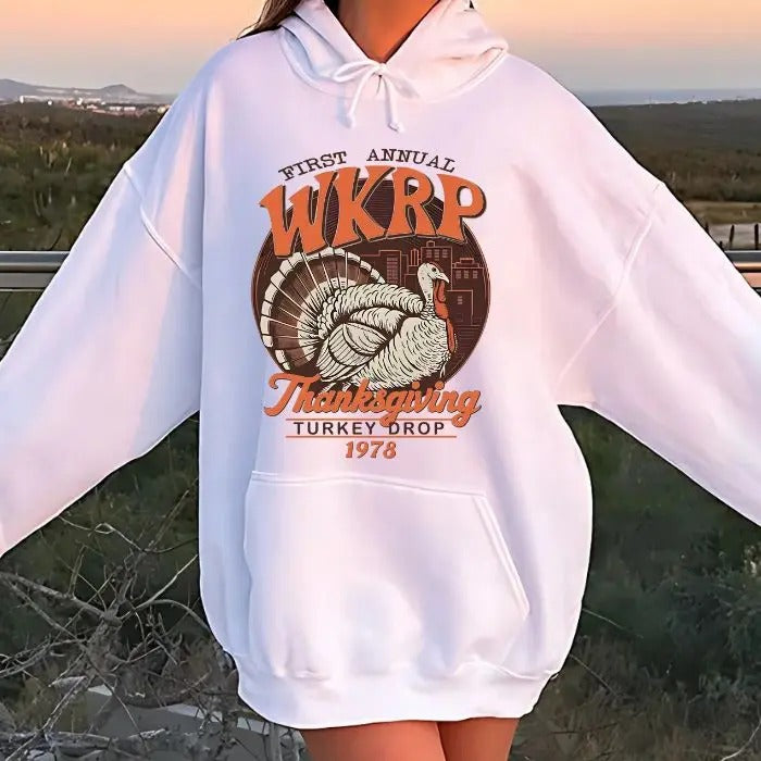 First Annual WKRP Thanksgiving Turkey Drop 1978 100% Cotton T-Shirts, Hoodie, Sweatshirt - T-Shirt, Sweatshirt, Hoodie