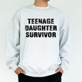 TEENAGE DAUGHTER SURVIVOR Cool Dad Dad Appreciation Tops Daughter Daddy Classic Cotton Menswear T-Shirts, Hoodie, Sweatshirt - T-Shirt, Sweatshirt, Hoodie