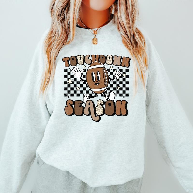 TOUCHDOWN SEASON Fit Causal Halloween Womenswear T-Shirts, Hoodie, Sweatshirt - T-Shirt, Sweatshirt, Hoodie