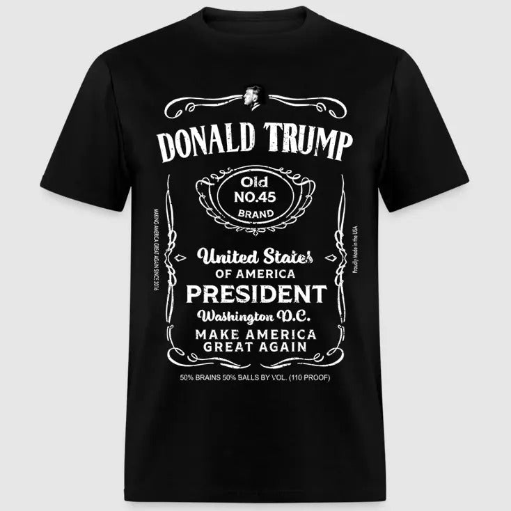 TRUMP Stocking Stuffer Trump Shirt 2024 MAGA Republican Right Side 45 47 Liquor Label Political Send Positive Thoughts T-Shirts, Hoodie, Sweatshirt - T-Shirt, Sweatshirt, Hoodie