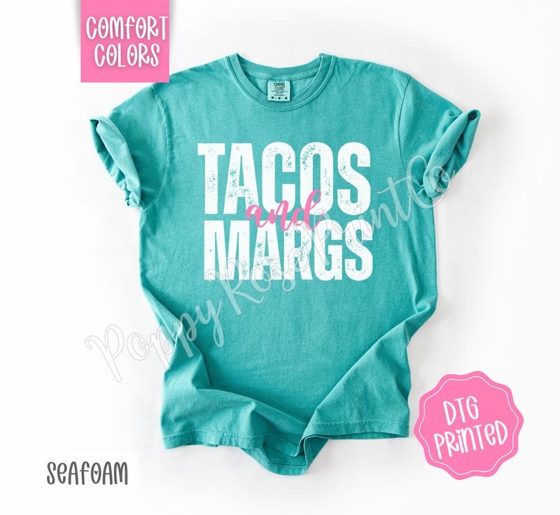 Tacos Margs Comfort Colors Shirt Cute Summer Margarita Her T-Shirts, Hoodie, Sweatshirt - T-Shirt, Sweatshirt, Hoodie