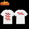 Tampa Bay Buccaneers She Is Football EST 2025 Two Sided Shirt Unisex T-shirt, Sweatshirt, Hoodie, Long Sleeve Tee - T-Shirt, Sweatshirt, Hoodie