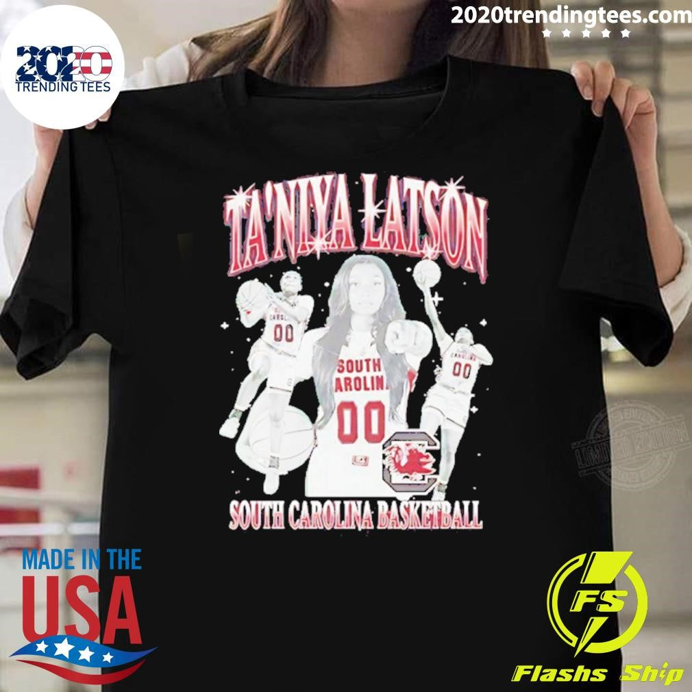 Taniya Latson South Carolina Gamecocks Basketball Illustrated Shirt Unisex T-shirt, Sweatshirt, Hoodie, Long Sleeve Tee - T-Shirt, Sweatshirt, Hoodie