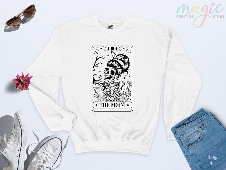 Tarot Card Mom Skeleton Mom Tarot Card Skull Mom T-Shirts, Hoodie, Sweatshirt - T-Shirt, Sweatshirt, Hoodie