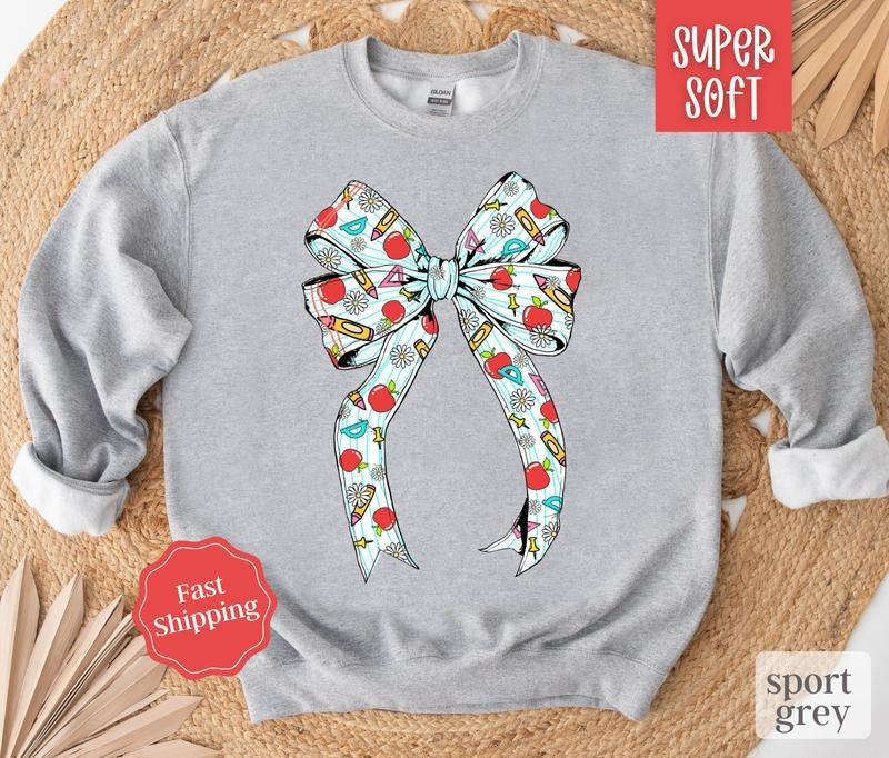 Teacher Bow Teach Teacher T-Shirts, Hoodie, Sweatshirt - T-Shirt, Sweatshirt, Hoodie