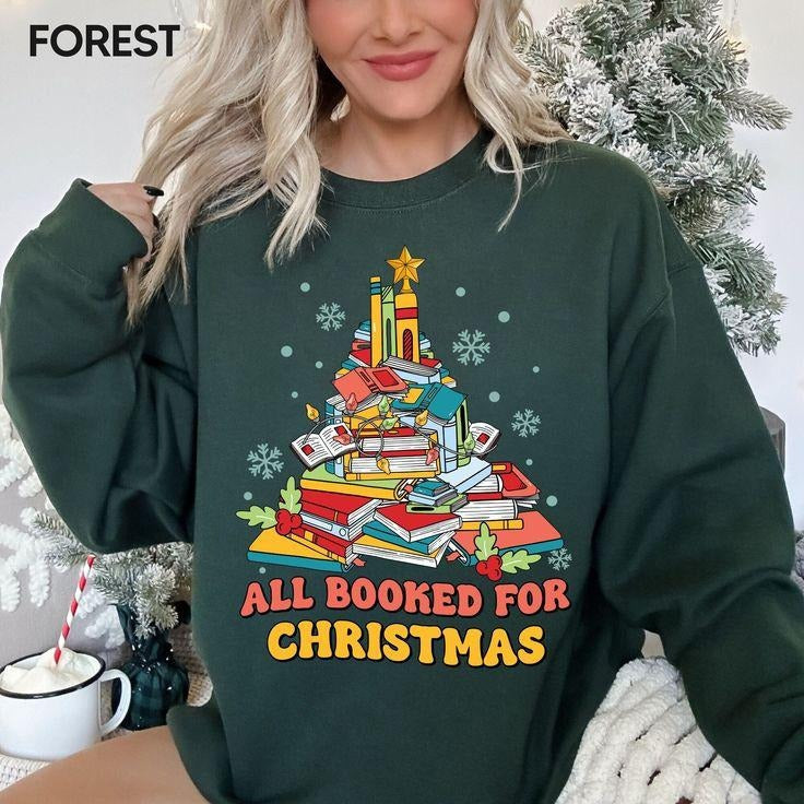 Teacher Reading Teacher Xmas Teacher Librarian Reading Lover Teacher Book Teacher Tree T-Shirts, Hoodie, Sweatshirt - T-Shirt, Sweatshirt, Hoodie