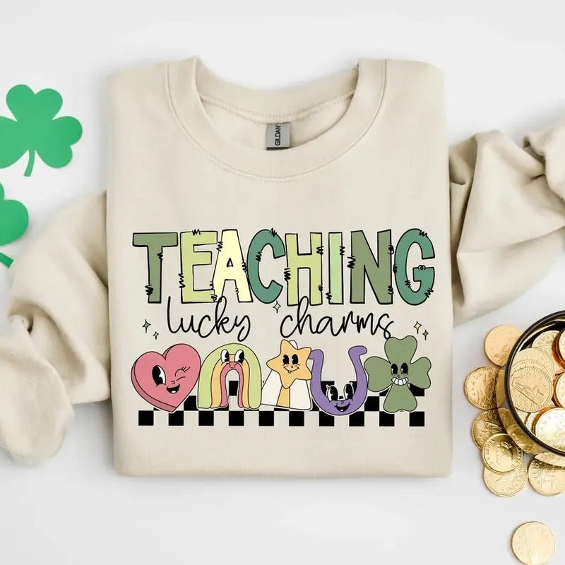 Teaching Lucky Charms Lucky Teacher Saint Patrick'S Day Teacher Teachers Lucky Charms Patricks Day Shirt Hodie T-Shirts, Hoodie, Sweatshirt - T-Shirt, Sweatshirt, Hoodie