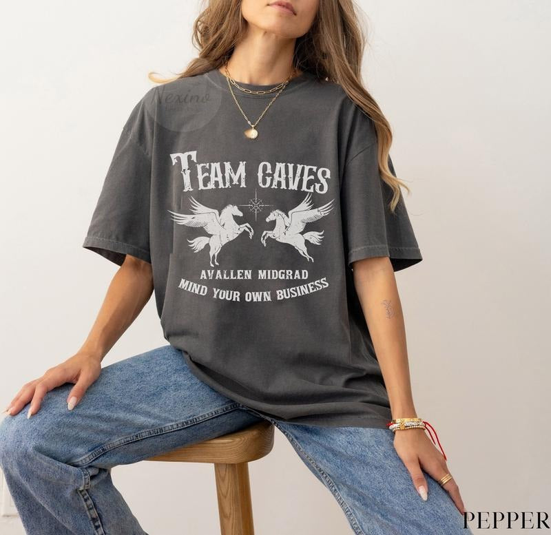 Team Caves Crescent City Fan House Flame Shadow Inspired Avallen Fae Bryce Quinlan SJM Bookish T-Shirts, Hoodie, Sweatshirt - T-Shirt, Sweatshirt, Hoodie