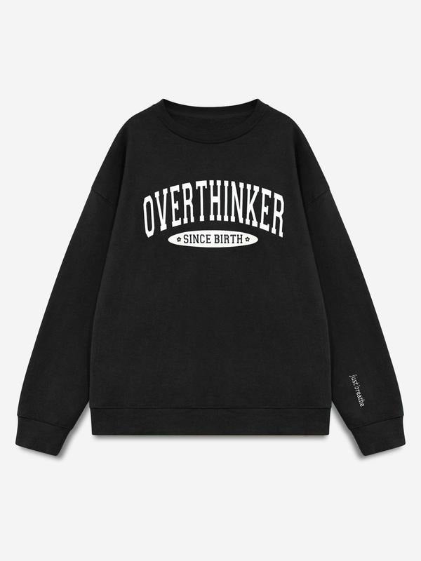 Teen Girl'S Cartoon Letter Print Crew Neck Casual Long Sleeve Fall & Winter Clothes Daily T-Shirts, Hoodie, Sweatshirt - T-Shirt, Sweatshirt, Hoodie