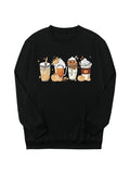 Teen Girl'S Halloween Print Crew Neck Casual Long Sleeve Daily All Seasons T-Shirts, Hoodie, Sweatshirt - T-Shirt, Sweatshirt, Hoodie