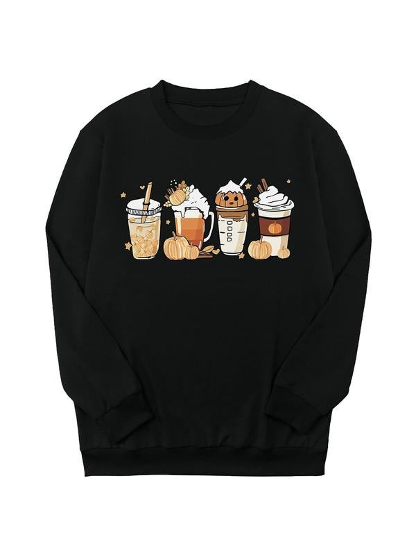 Teen Girl'S Halloween Print Crew Neck Casual Long Sleeve Daily All Seasons T-Shirts, Hoodie, Sweatshirt - T-Shirt, Sweatshirt, Hoodie