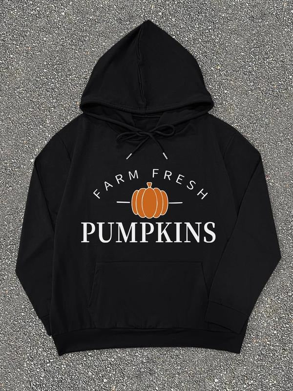 Teen Girl'S Letter Print Pumpkin Print Casual Halloween Long Sleeve Hooded Daily All Seasons T-Shirts, Hoodie, Sweatshirt - T-Shirt, Sweatshirt, Hoodie