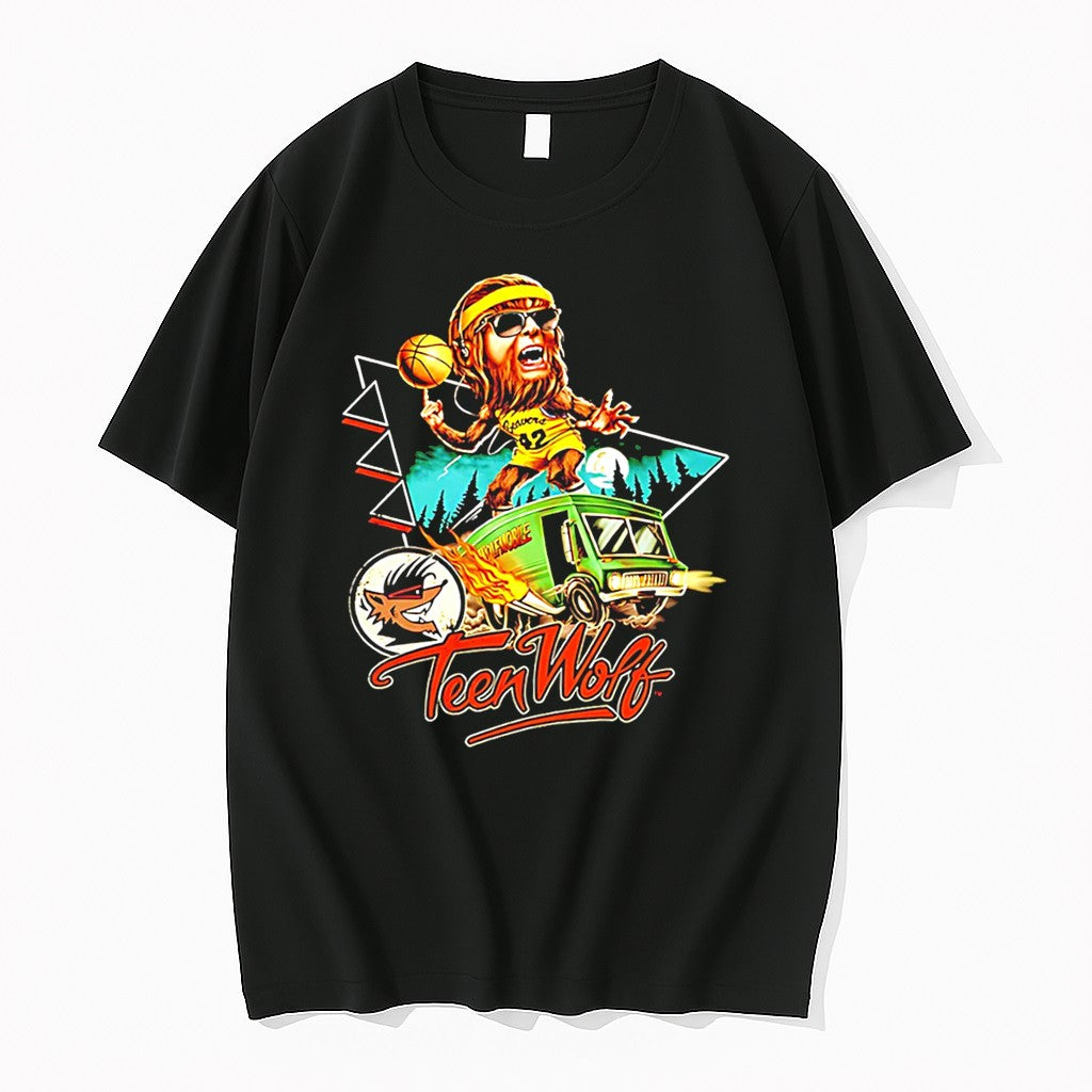 Teen Wolf Monkey Basketball Player Graphic Tee Tshirts Sweater Hoodie Jpg Unisex T-shirt, Sweatshirt, Hoodie, Long Sleeve Tee - T-Shirt, Sweatshirt, Hoodie