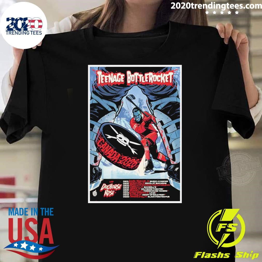 Teenage Bottlerocket With Doghouse Rose 2026 Canada Tour Shirt Unisex T-shirt, Sweatshirt, Hoodie, Long Sleeve Tee - T-Shirt, Sweatshirt, Hoodie