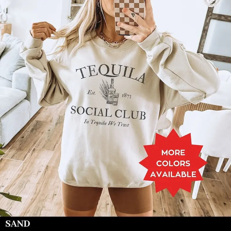 Tequila Lover Drink Party Drink Tequila Tacos Tequila Shirt Cocktail Shirt Social Club Tequila Lover Vintage Cotton Shirt T-Shirts, Hoodie, Sweatshirt - T-Shirt, Sweatshirt, Hoodie