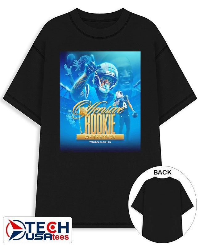 Tetairoa McMillan Wins Offensive Rookie of The Year 2025 shirt Unisex T-shirt, Sweatshirt, Hoodie, Long Sleeve Tee - T-Shirt, Sweatshirt, Hoodie