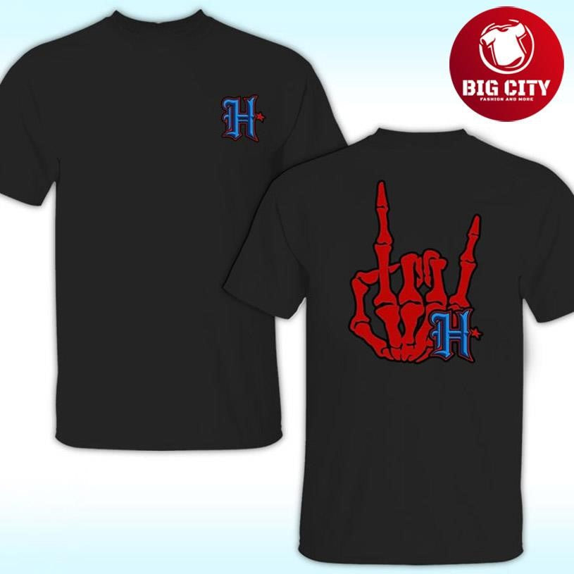 Texans H-Town Houston Rock Hand Two Sided Shirt Unisex T-shirt, Sweatshirt, Hoodie, Long Sleeve Tee - T-Shirt, Sweatshirt, Hoodie