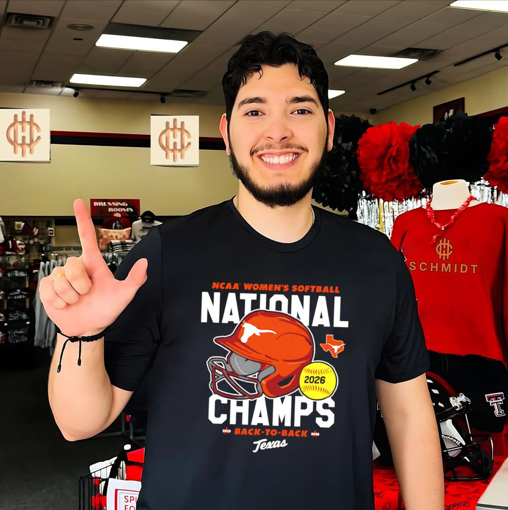 Texas Longhorns 2026 Softball National Champs back to back helmet shirt Unisex T-shirt, Sweatshirt, Hoodie, Long Sleeve Tee - T-Shirt, Sweatshirt, Hoodie