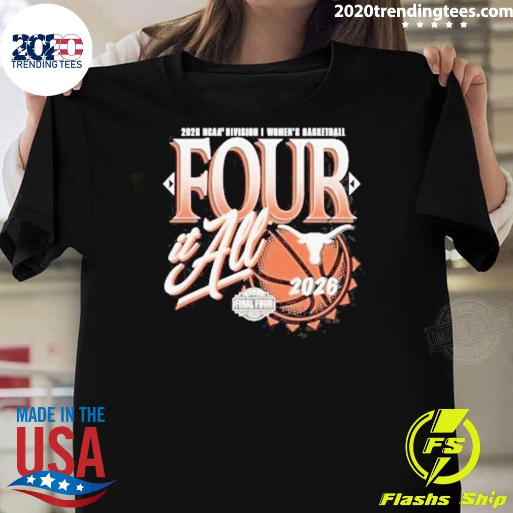 Texas Longhorns Womens Basketball 2026 NCAA Final Four Zone Move Four It All Shirt Unisex T-shirt, Sweatshirt, Hoodie, Long Sleeve Tee - T-Shirt, Sweatshirt, Hoodie