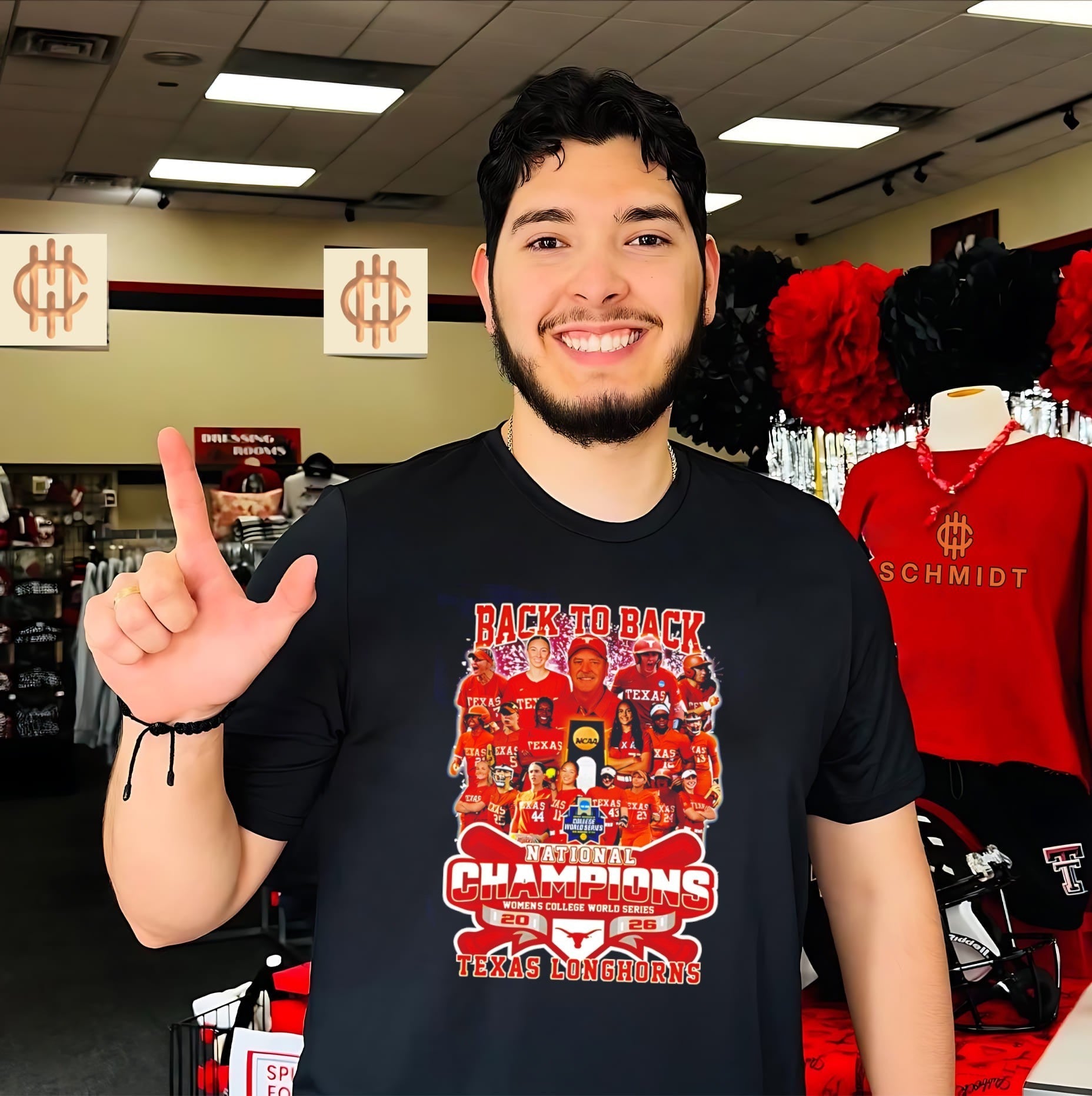Texas Longhorns back to back Nation Champions 2026 team collage shirt Unisex T-shirt, Sweatshirt, Hoodie, Long Sleeve Tee - T-Shirt, Sweatshirt, Hoodie