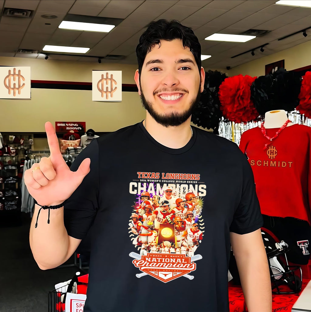Texas Softball 2026 WCWS National Champions Back to back graphic shirt Unisex T-shirt, Sweatshirt, Hoodie, Long Sleeve Tee - T-Shirt, Sweatshirt, Hoodie