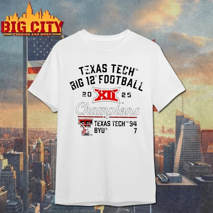 Texas Tech 2025 Big 12 Football Champions Endzone Speed shirt Unisex T-shirt, Sweatshirt, Hoodie, Long Sleeve Tee - T-Shirt, Sweatshirt, Hoodie