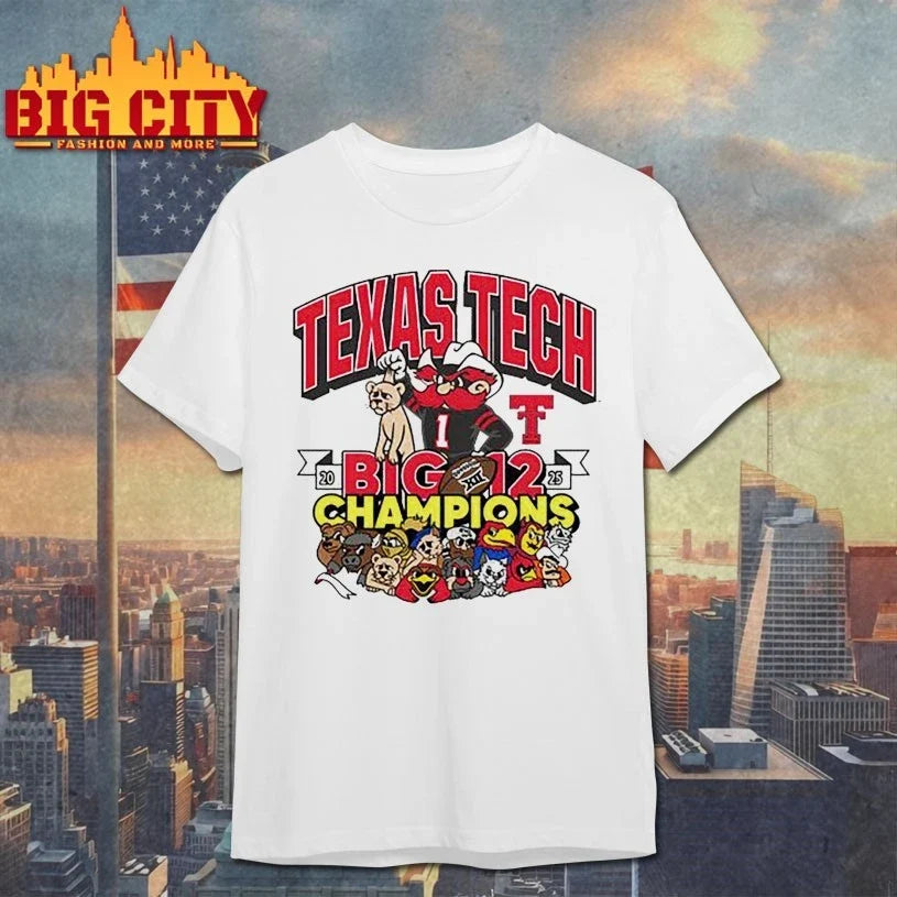Texas Tech Big 12 Champs 2025 shirt Unisex T-shirt, Sweatshirt, Hoodie, Long Sleeve Tee - T-Shirt, Sweatshirt, Hoodie