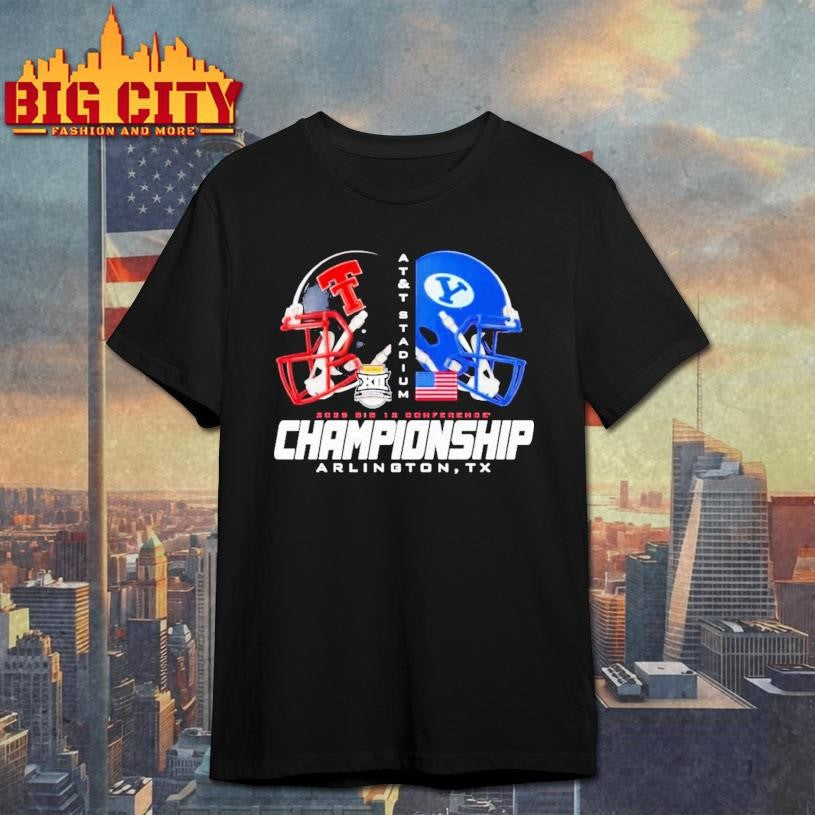 Texas Tech Red Raiders Beat BYU Cougars 2025 Big 12 Conference Champions Helmet Shirt Unisex T-shirt, Sweatshirt, Hoodie, Long Sleeve Tee - T-Shirt, Sweatshirt, Hoodie