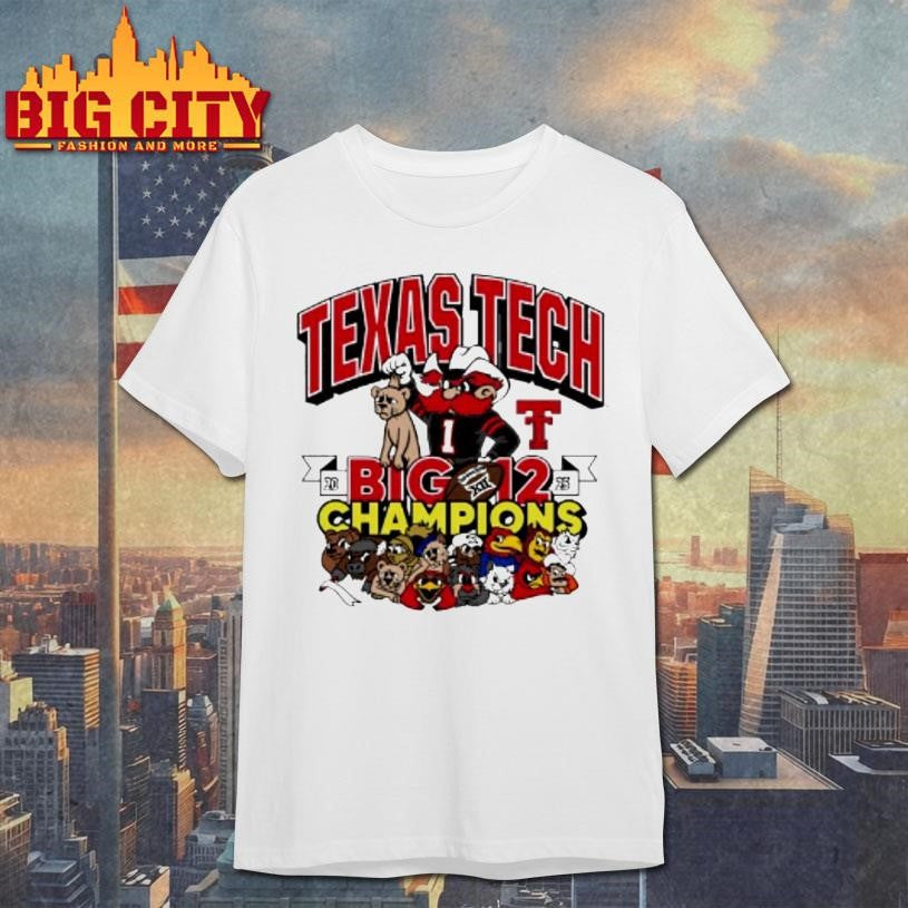 Texas Tech Red Raiders Big 12 Football Champs Mascots Winner Shirt Unisex T-shirt, Sweatshirt, Hoodie, Long Sleeve Tee - T-Shirt, Sweatshirt, Hoodie