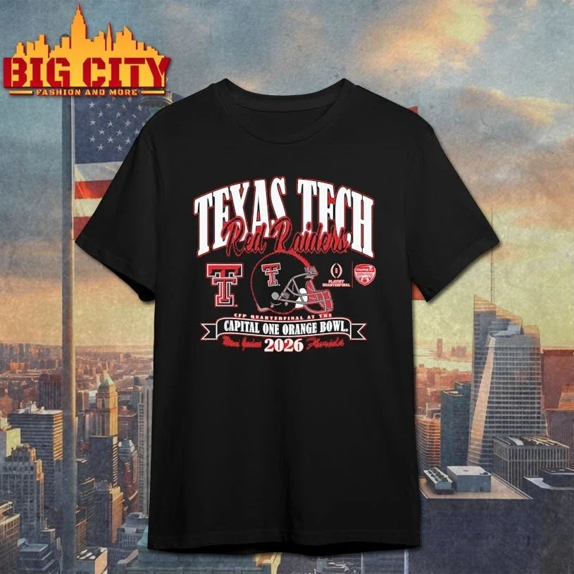 Texas Tech Red Raiders CFP quarterfinal at the Capital One Orange Bowl 2026 shirt Unisex T-shirt, Sweatshirt, Hoodie, Long Sleeve Tee - T-Shirt, Sweatshirt, Hoodie