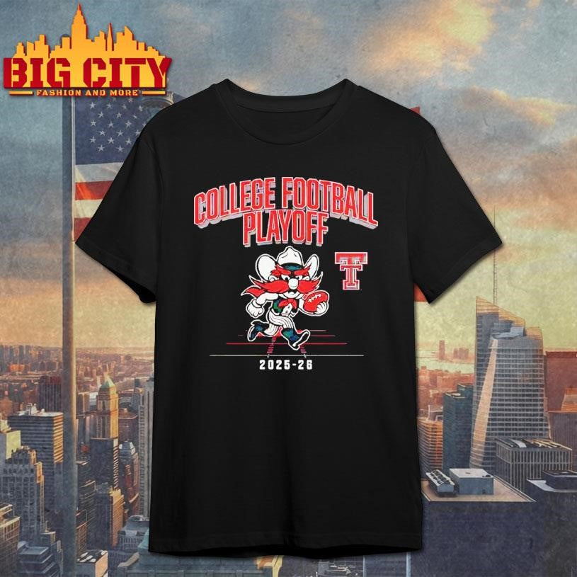 Texas Tech Red Raiders Mascot Cfp College Football Playoff 2026 Shirt Unisex T-shirt, Sweatshirt, Hoodie, Long Sleeve Tee - T-Shirt, Sweatshirt, Hoodie