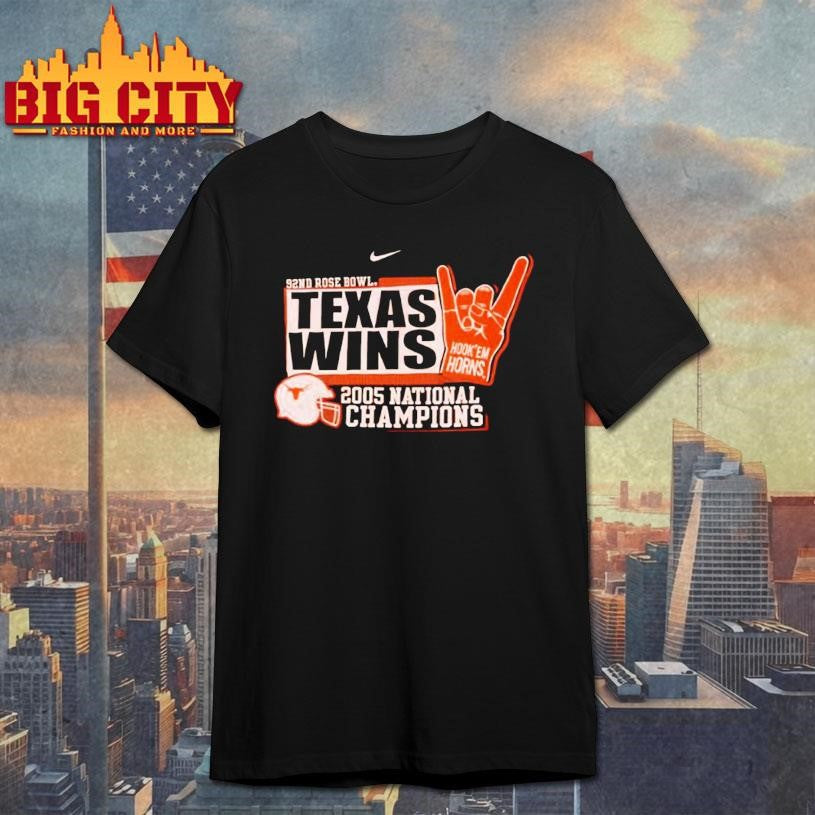 Texas Wins Hook Em Horn 2025 92nd Rose Bowl National Champions Shirt Unisex T-shirt, Sweatshirt, Hoodie, Long Sleeve Tee - T-Shirt, Sweatshirt, Hoodie
