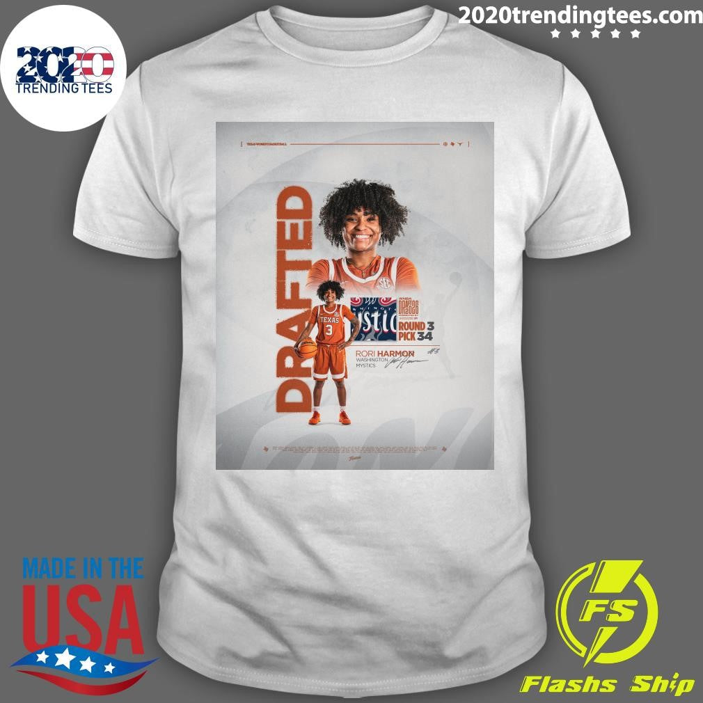 Texas womens Basketball guard Rori Harmon taken by Washington Mystics in 2026 WNBA Draft Shirt - T-Shirt, Sweatshirt, Hoodie