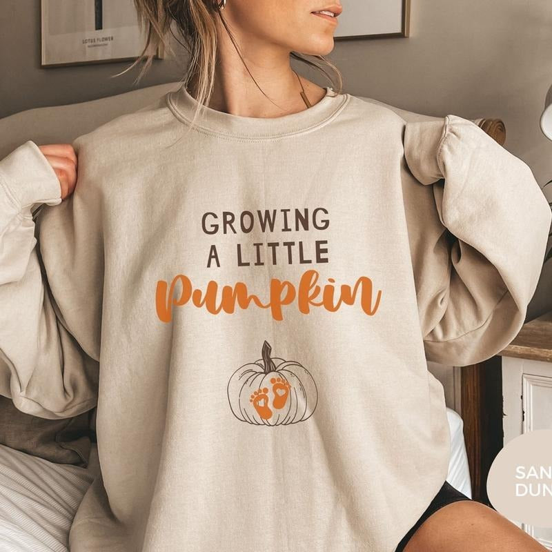 Thanksgiving Fall Pregnancy Announcement Funny Pregnancy Reveal Shirt Mom Be Cute Baby Feet Pumpkin Fall T-Shirts, Hoodie, Sweatshirt - T-Shirt, Sweatshirt, Hoodie