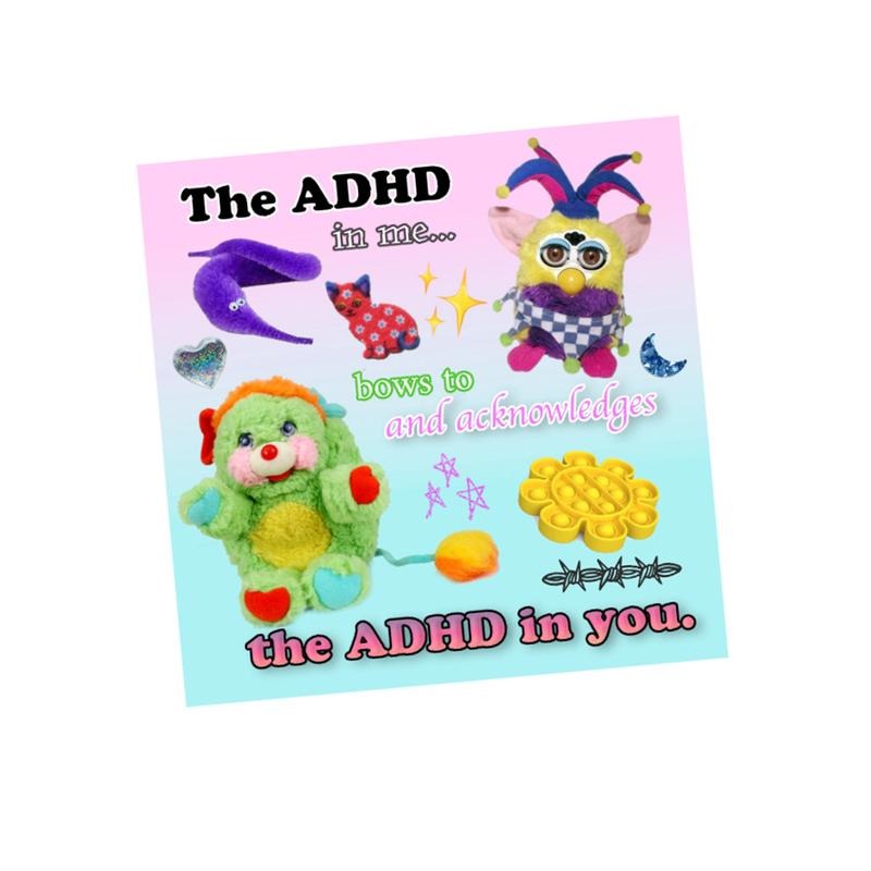 ADHD Me Clown Furby Sticker 4x4 Inches XL Size T-Shirts, Hoodie, Sweatshirt - T-Shirt, Sweatshirt, Hoodie