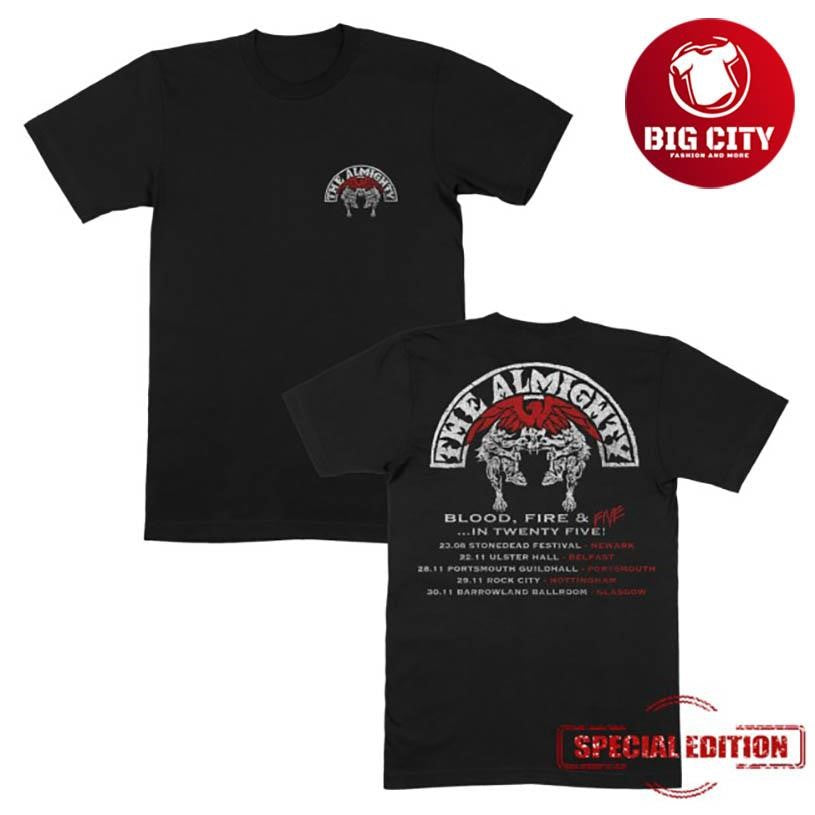 The Almighty Blood Fire Five Tour B Two Sided Shirt Unisex T-shirt, Sweatshirt, Hoodie, Long Sleeve Tee - T-Shirt, Sweatshirt, Hoodie