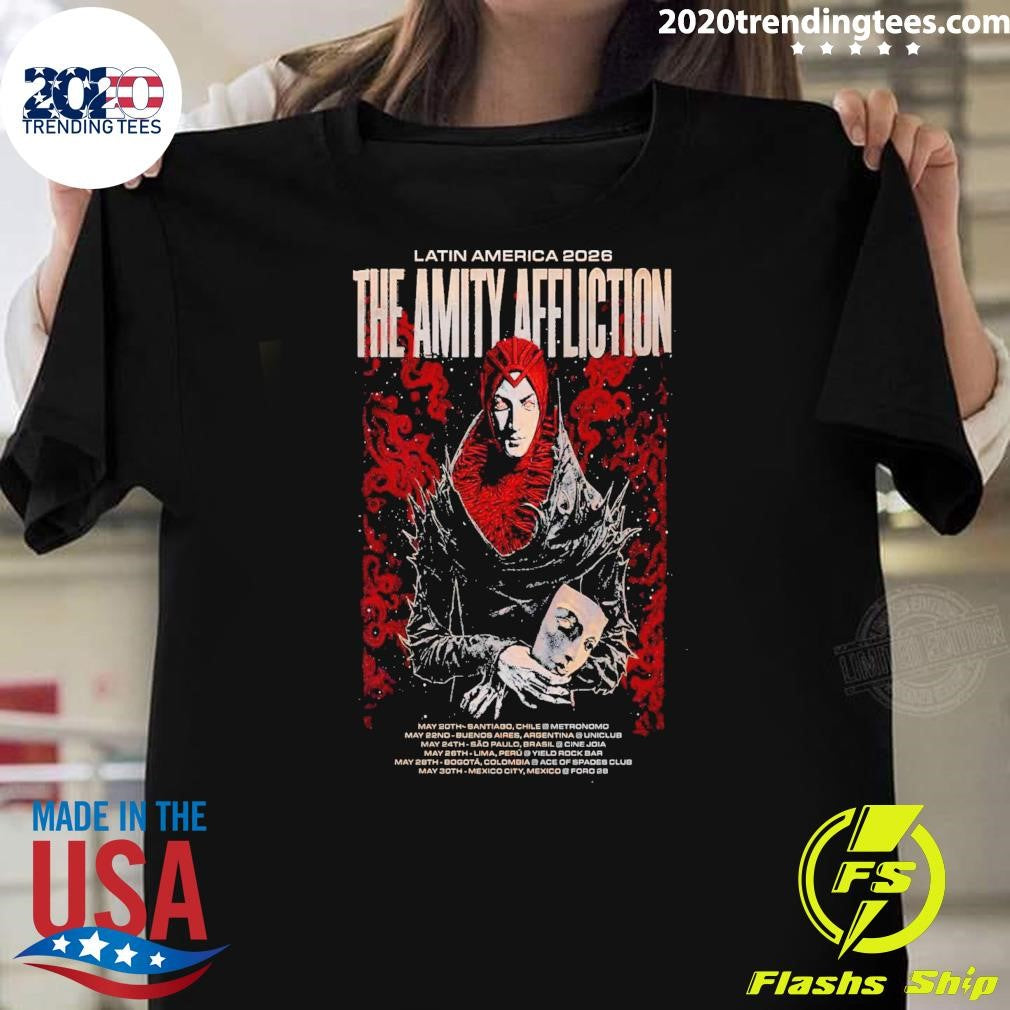 The Amity Affliction Latin America Tour 26 Shirt Unisex T-shirt, Sweatshirt, Hoodie, Long Sleeve Tee - T-Shirt, Sweatshirt, Hoodie