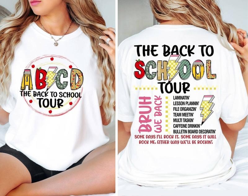 Back School Tour Shirt ABCD Teacher Shirt Teacher Back School First Day School Teacher Shirt T-Shirts, Hoodie, Sweatshirt - T-Shirt, Sweatshirt, Hoodie