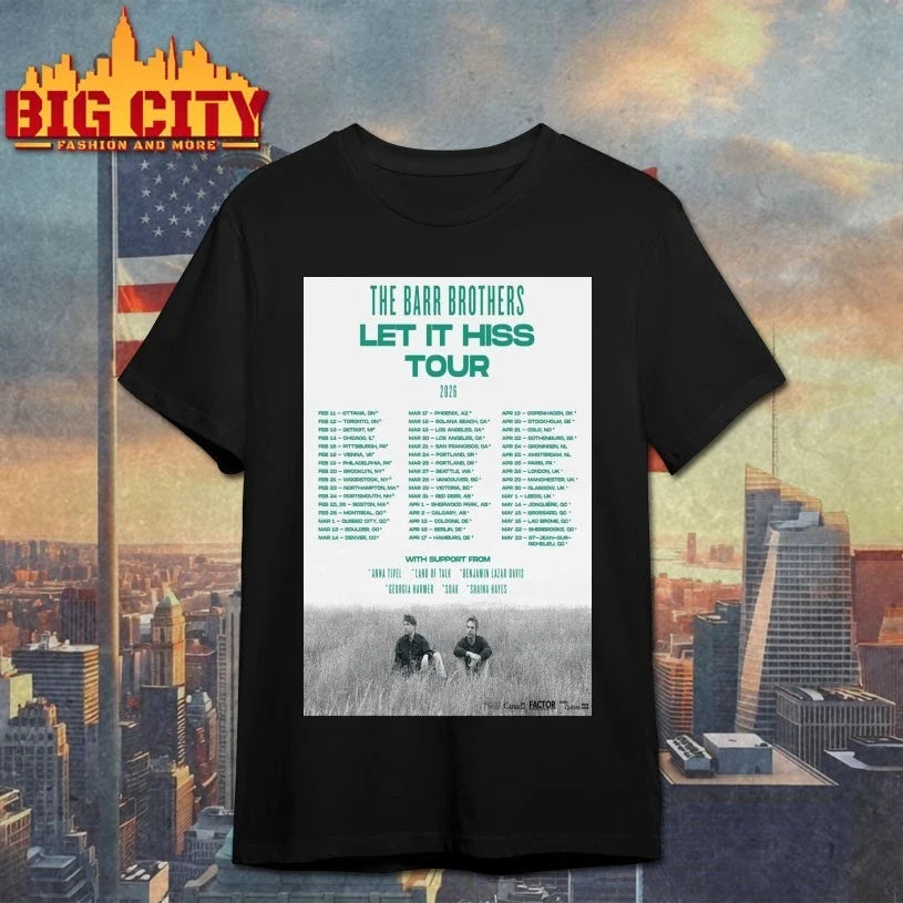 The Barr Brothers Let it Hiss 2026 Tour Poster shirt Unisex T-shirt, Sweatshirt, Hoodie, Long Sleeve Tee - T-Shirt, Sweatshirt, Hoodie