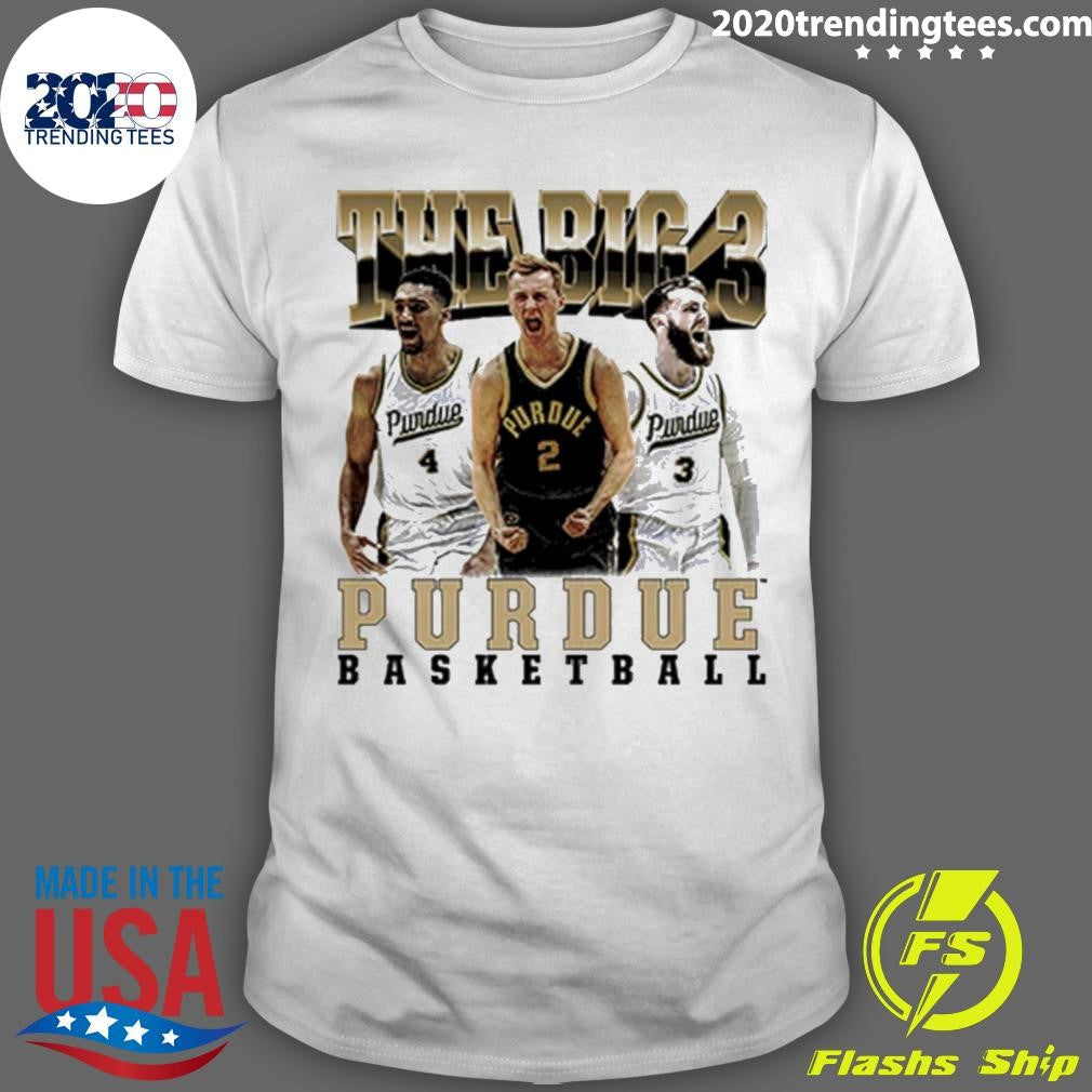 The Big 3 Purdue Mens Basketball Team Collage Premium Shirt Unisex T-shirt, Sweatshirt, Hoodie, Long Sleeve Tee - T-Shirt, Sweatshirt, Hoodie